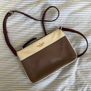 Kate Spade Burgundy & Cream Crossbody Bag